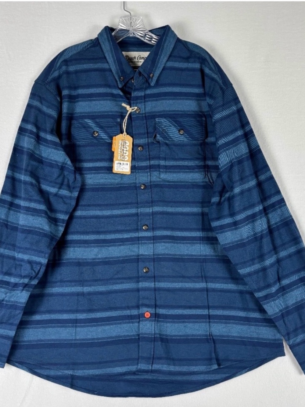Duck Camp Flannel shirt XXL Dark Blue and Blue NWT NEW